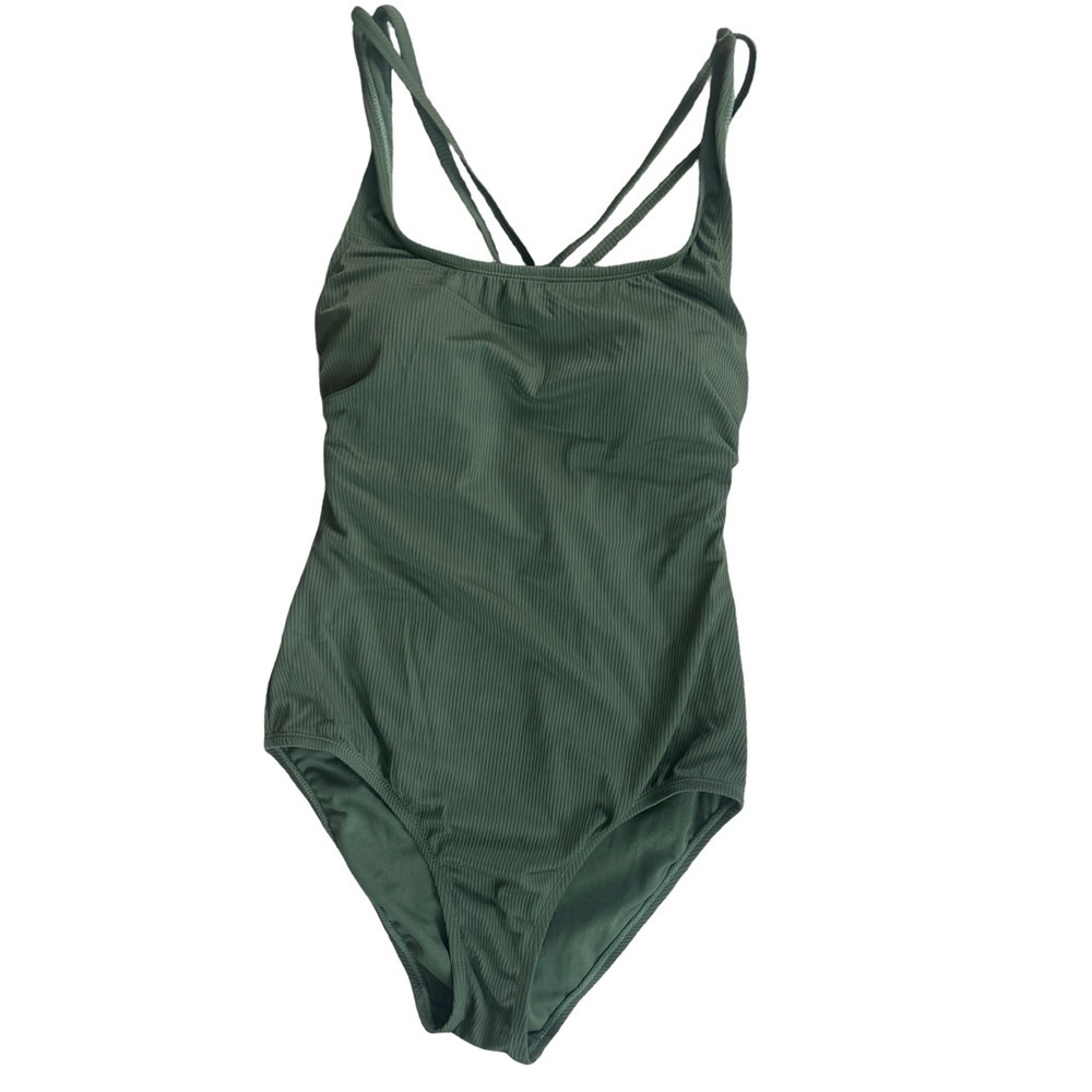 Hurley one piece Helene cross back swim Suit - olive green/ medium - Picture 6 of 6